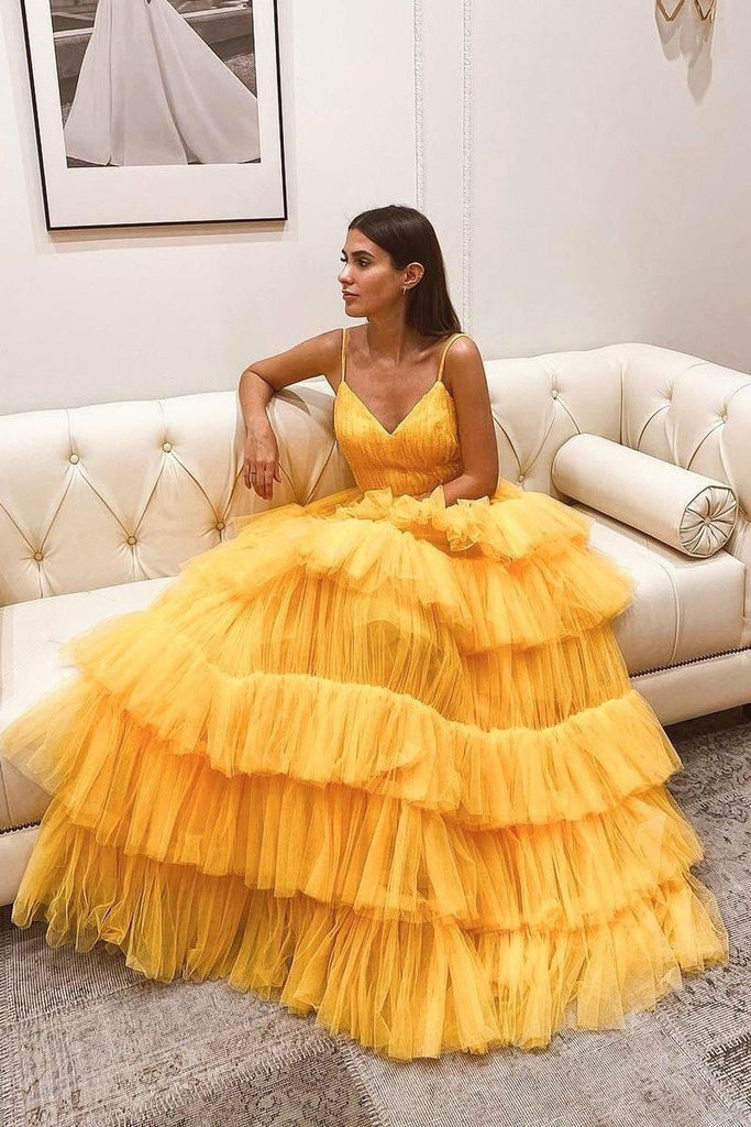 Elegant Simple Mermaid Yellow Backless Long Prom Dresses Party Dress