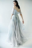 Fancy A-line Off Shoulder Long Prom Dresses, Evening Dresses SJ211029