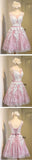 A-Line Off The Shoulder Scoop Neck Short Prom Dresses, Homecoming Dress SJ211018