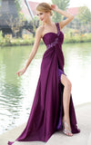 One shoulder Chiffon Backless Prom Dress, Homecoming Dress SJ210919