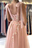 A line Pink Tulle Long Prom Dress, Evening Dress SJ211138